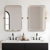 Neutypechic Rectangular Metal Frame Pivot Decorative Wall Mirror with Rounded Corners (Set of 2) - 2 of 4