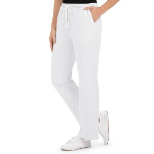Collections Etc Cotton Fleece Drawstring Waist Fleece Pants with Pockets - 1 of 4
