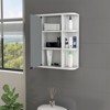 SEVOBAL Bathroom Storage Cabinets Storage Cabinet with Mirrored Door and Open Shelves for Bathroom, White, 7.48"*23.62"*19.68" - 2 of 4