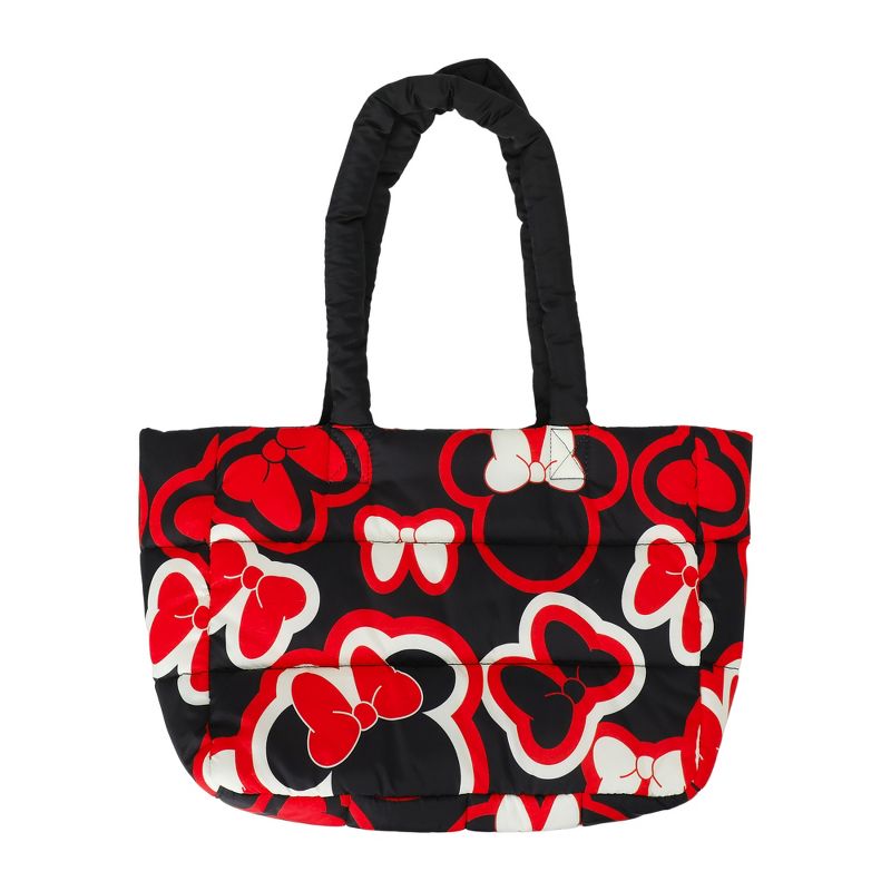 Disney Minnie Mouse Ears Puffer Tote Bag & Mickey Mouse Face Wristlet Tech Wallet Kit, 5 of 7