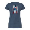 Women's - Marvel - Captain America Retro Distressed Flag Fitted Graphic T-Shirt - 2 of 2