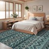 Washable Rug Vintage Geometric Living Room Rug with Non Slip TPR Backing, Soft Non Shedding Indoor Carpet - 2 of 4