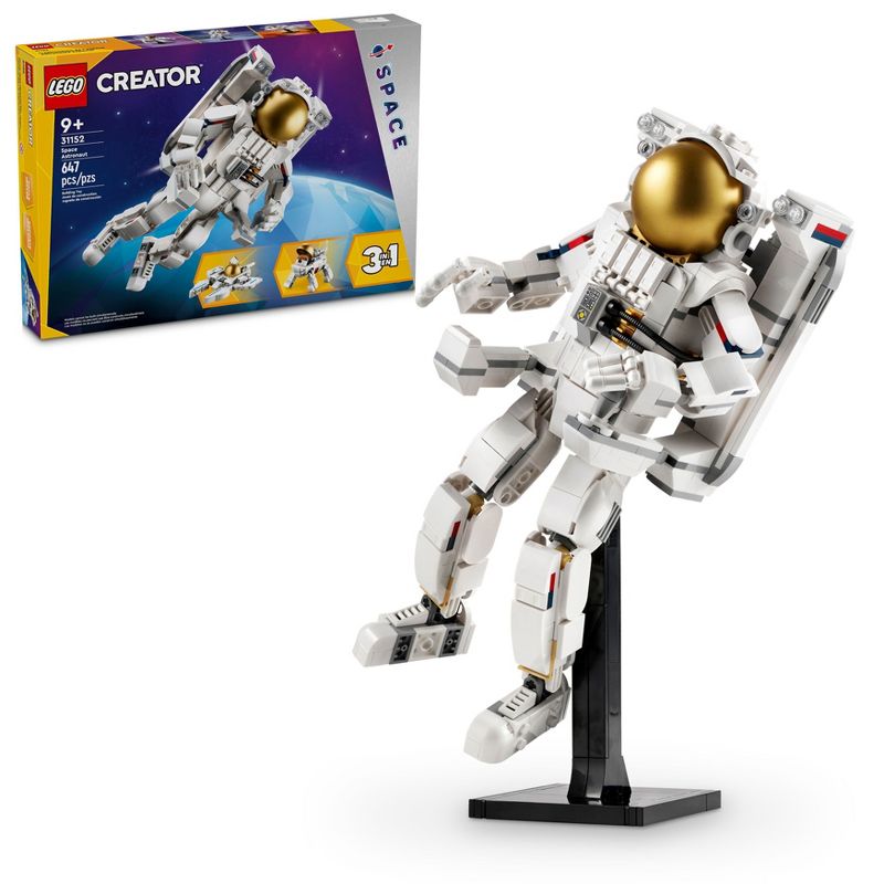 LEGO Creator 3 in 1 Space Astronaut Toy Set, Science Toy 31152, 1 of 9