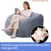 Bean Bag Chair 4FT Round Beanbag w/ Velvet Cover, Big Bean Bags Furniture for Living Room Gaming Chair Sofa Couch - 4 of 4