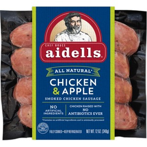 Aidells Chicken & Apple Smoked Chicken Sausage - 12oz/4ct - 1 of 4