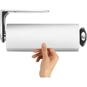Stainless Steel Wall Mounted Paper Towel Holder, Heavy Duty Metal Roll Dispenser for Kitchen & Garage - 1 of 4