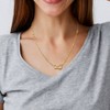 EVERLY JEWELRY | Silver Paper Clip Link Necklace - 4 of 4