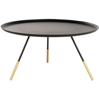 Orson Coffee Table with Metal Gold Cap  - Safavieh