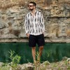Campus Sutra Men Men's Beige & Black Ombre Strokes Shirt - 3 of 3