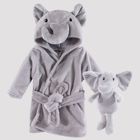 Hudson Baby Elephant Snuggle Time Box Bath Wraps Set Gray 0 9m Target