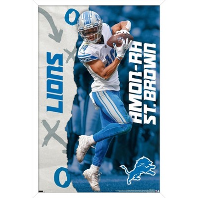 Trends International Nfl Detroit Lions - Retro Logo 14 Framed Wall Poster  Prints : Target