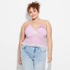 Women's Lace Trim Tank Top - Wild Fable™ Pink Floral - 2 of 3