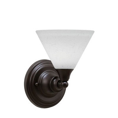 Toltec Lighting Any 1 - Light Sconce in  Espresso with 7" White Muslin Shade