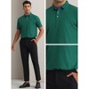 INSPIRE CHIC Men's Short Sleeve Contrast Color Summer Business Golf Polos - 4 of 4