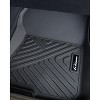 Floor Mats for   2018 2019 2020 2021 2022 2023 2024, All Weather Car Floor Mats Fit Front 1st & 2nd Row, Black - 3 of 4