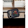 Angel Sar Large Nonslip Serving Tray with Handles, 2-Pack Black Rectangular Lap Food Trays with Silicone Grips, Dishwasher Safe - 3 of 4