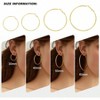 4 Pairs Silver Gold Hoop Earrings for Women Hypoallergenic Lightweight Dangle Earring Set - 2 of 4