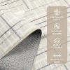 Washable Modern Interwoven Lines Rug Low Pile Stain Resistant Area Rug with Non-Slip Backing for Living Room, Bedroom, Home Office, Entryway Kitchen - 4 of 4