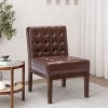 CAVINAS Contemporary Accent Chair with Waffle Tufted Upholstery and Rubberwood Legs, Modern Armchair with Plush Seat - 2 of 4