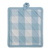 Design Imports  Buffalo Check Oven Mitt & Potholder Kitchen Set 2 Piece, Light Blue, Om 13X6", Ph 9X8" - 2 of 4
