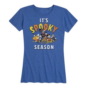 Women's Disney It's Spooky Season Short Sleeve Graphic T-Shirt - Heather Royal Blue - Medium - 1 of 4