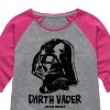 Girls' - Star Wars - Sketch Darth Vader Shirt Tail Raglan Graphic T-shirt - 2 of 4