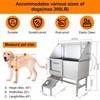 Dog Grooming Tub, Pet Bath Tub - 50 Inch Professional Stainless Steel with Stairs, Floor Grate, Faucet, Left Sliding Door for Large/Medium/Small Pets - 2 of 4