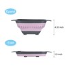 Unique Bargains Draining Pasta Potatoes Square Silicone Collapsible Colander with Handles 1 Pc - 3 of 4