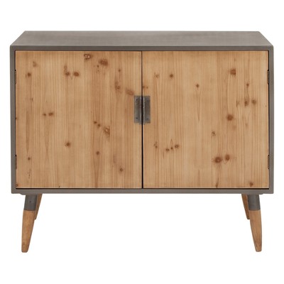 Wood 2 Cabinet Buffet Brown/Gray - Olivia & May