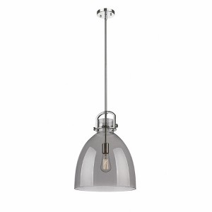 Newton Bell - 1 Light Stem Hung Pendant In Industrial Style-20.25 Inches Tall and 14 Inches Wide - 1 of 1