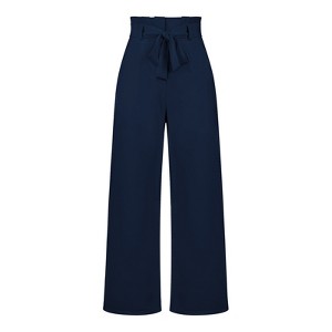 Women's High - Waisted Wide - Leg Pants for Office Commute, Elegant and Comfortable Casual Trousers - 1 of 4