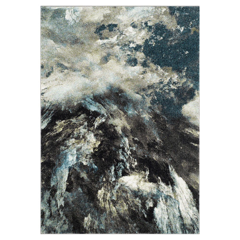 Blue/Multi Solid Loomed Accent Rug - (2'7inx5') - Safavieh