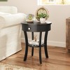 Costway 2 PCS 2-tier Side End Sofa Table Round Nightstand  Bedroom Living Room White/Espresso/Black - 4 of 4