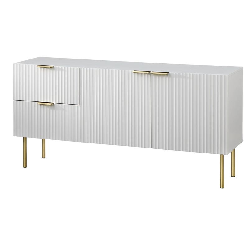 Russo Channel Front Large Buffet White - Lifestorey, 1 of 11