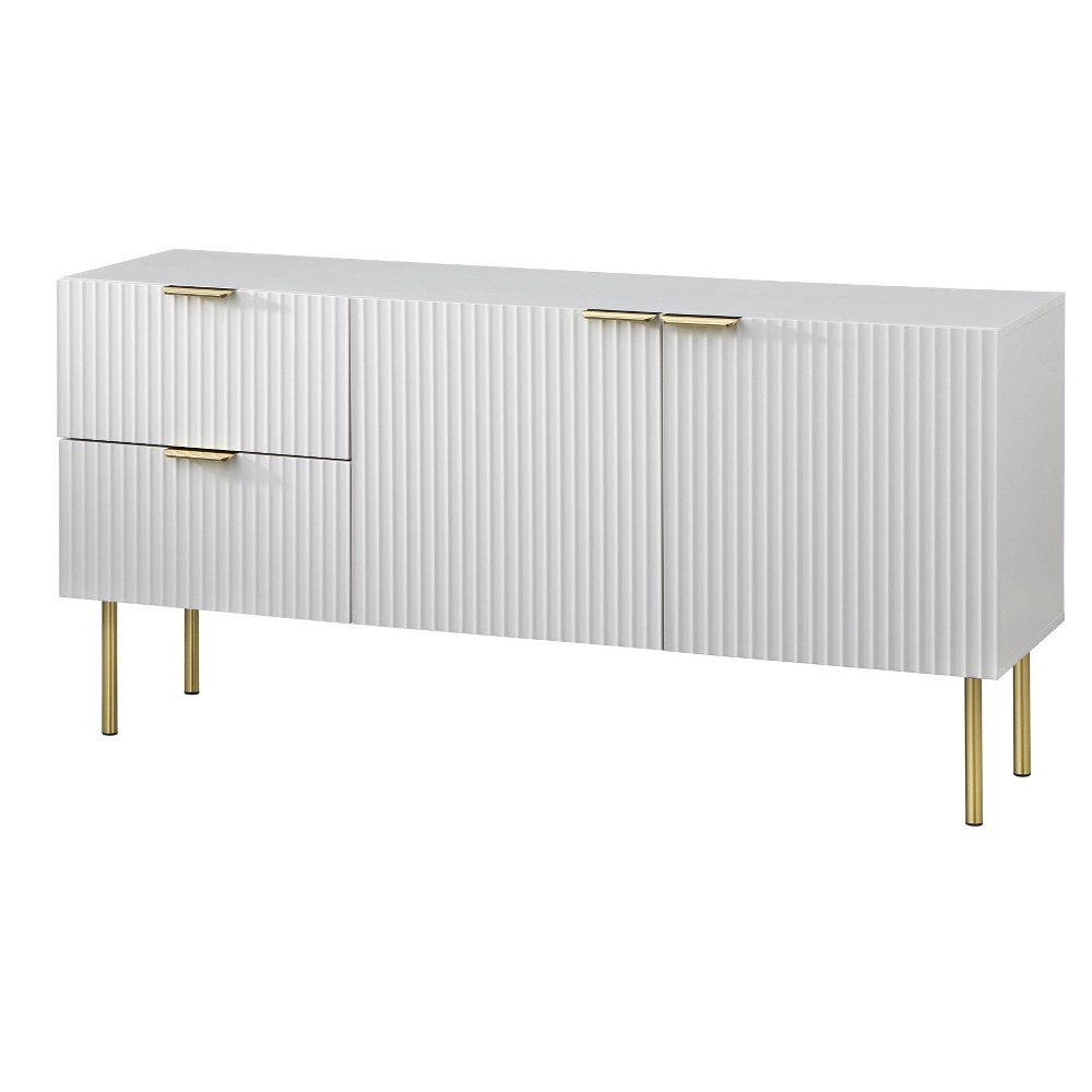 Photos - Storage Сabinet Russo Channel Front Large Buffet White - Lifestorey