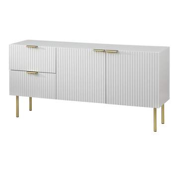 Russo Channel Front Large Buffet White - Lifestorey