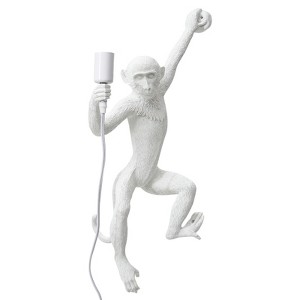 YIYIBYUS Vintage Monky Light Wall Lamp, Industrial Resin Wall Sconce, White - 1 of 4
