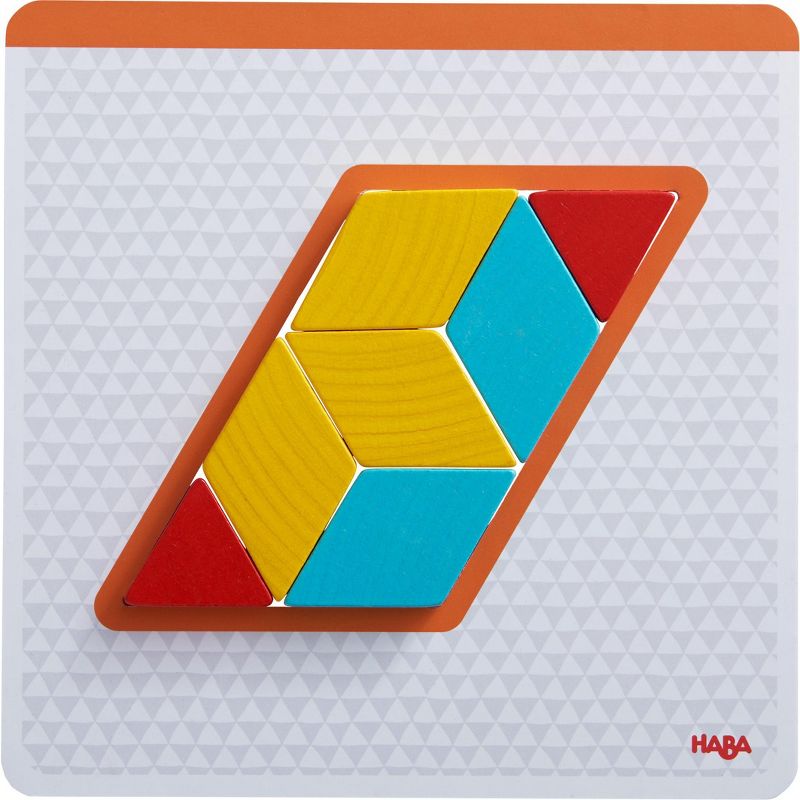 HABA Colorful Shapes Beginner Tangrams Pattern Blocks Wooden Arranging Game, 4 of 7