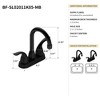 ChicFurnit Bathroom Sink Faucet Two Handle CUPC Certified Matt Black Finish Design for Modern Spaces, Black, 11.02"*10.24"*2.95" - 3 of 4