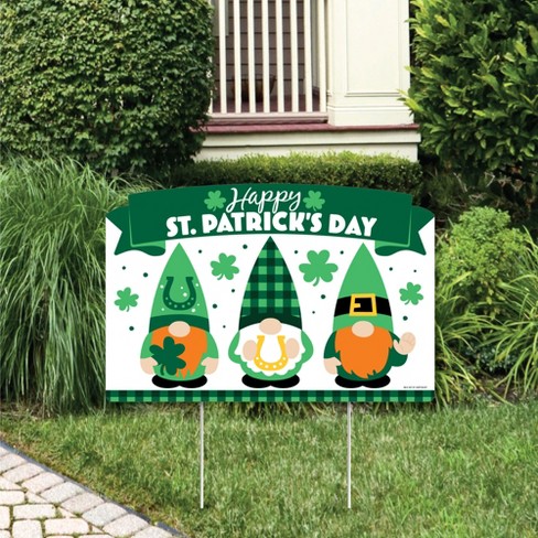 Big Dot Of Happiness Irish Gnomes - Lawn Decorations - Outdoor St.  Patrick's Day Party Yard Decorations - 10 Piece : Target