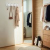 Hook Rack, Wall-Mounted Coat Rack, 4 Dual Metal Hooks, for Keys, Bags, Coats, in the Bedroom, Entryway, Living Room, White - 2 of 4