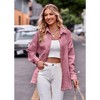 Womens Button Down Shirts Oversize Casual Boyfriend Long Sleeve Button Up Shirt Women Plus Size Blouses Tops with Pocket - 2 of 4