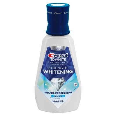 Crest 3D White Strength Whitening Mouthwash - Alcohol Free - Contains Fluoride - Arctic Fresh - 946ml