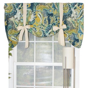 RLF Home Eccentric Tailored 100% Cotton with Fully Lined 3" Rod Pocket Valnance for Windows 50" x 20" - 1 of 4