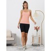 Allegra K Women's Built-in Bra Padded Adjustable Spaghetti Strap Sleeveless Camisoles - 4 of 4
