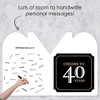 Big Dot of Happiness Adult 40th Birthday - Gold - Happy Birthday Giant Greeting Card - Big Shaped Jumborific Card - 3 of 4