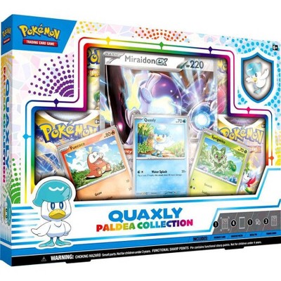 Pokemon Sword & Shield Paldea Collection Quaxly Box (4 Booster Packs, 3 Promo Cards, Oversize Card, Pin & More)