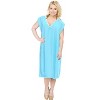 LA LEELA Women's Summer Vacation Beachwear Long Bathing Suit Short Front Tie Swimsuit Cover Ups - 3 of 4