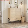 Entryway 4 Dresser for Bedroom, 38.6 in Tall Dresser, Tall Drawer w/Storage Freestanding, Wooden Closet Storage Chest - 4 of 4