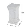Christopher Knight Home Zira 19.25''H Modern Patio Lightweight Concrete Plant Stand - 3 of 4
